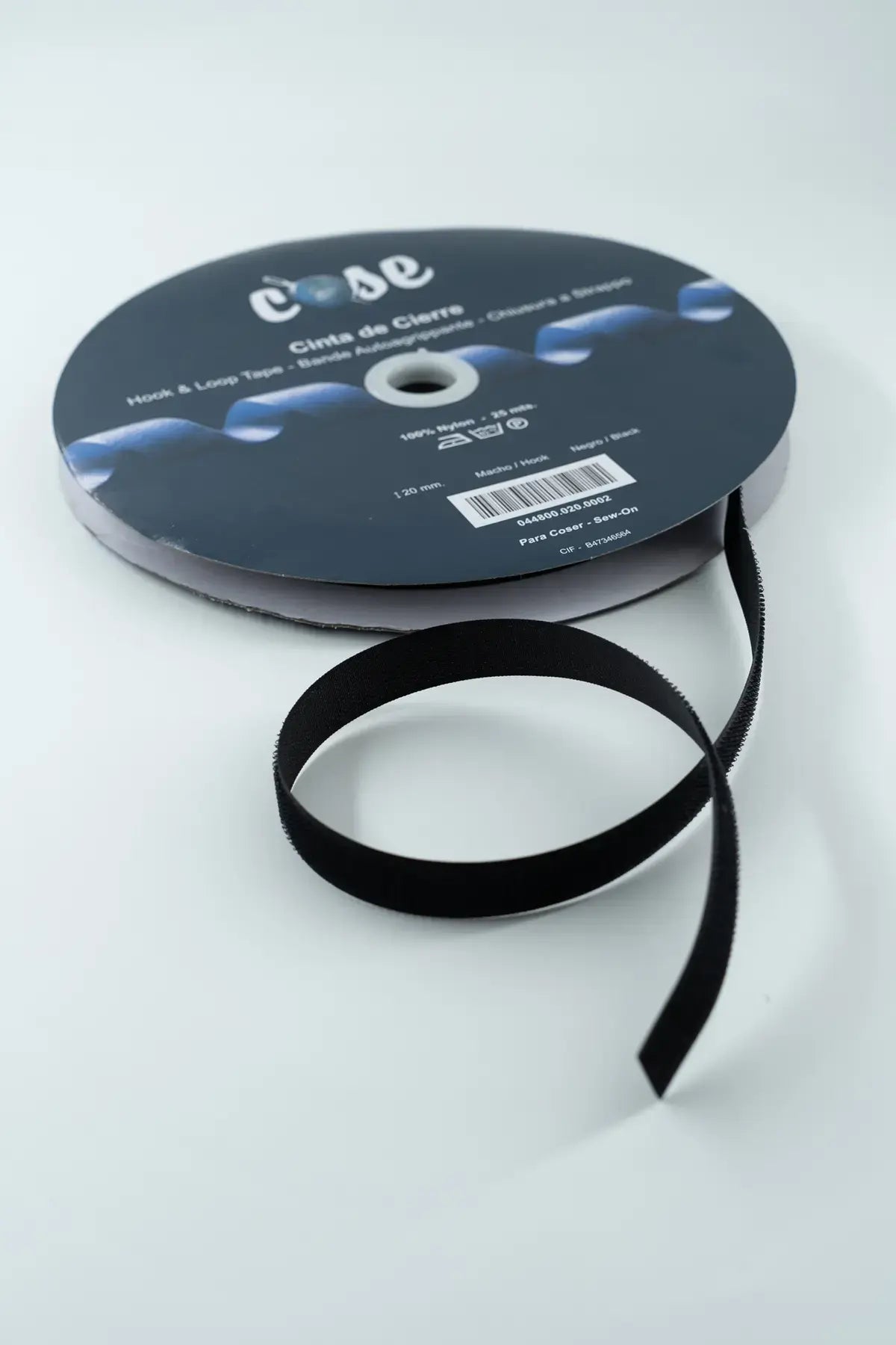 Velcro macho negro coser