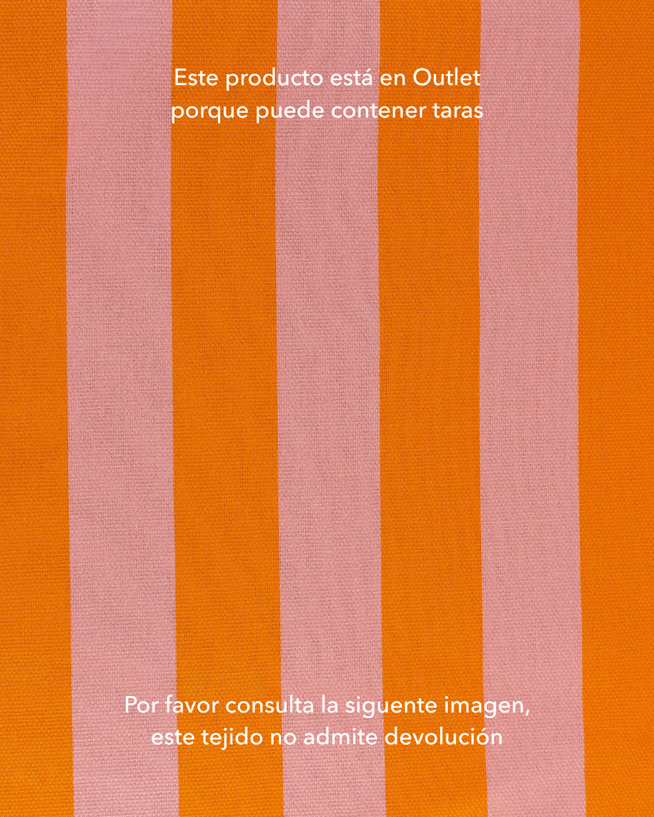 Semipanamá riscas rosa bebé e laranja