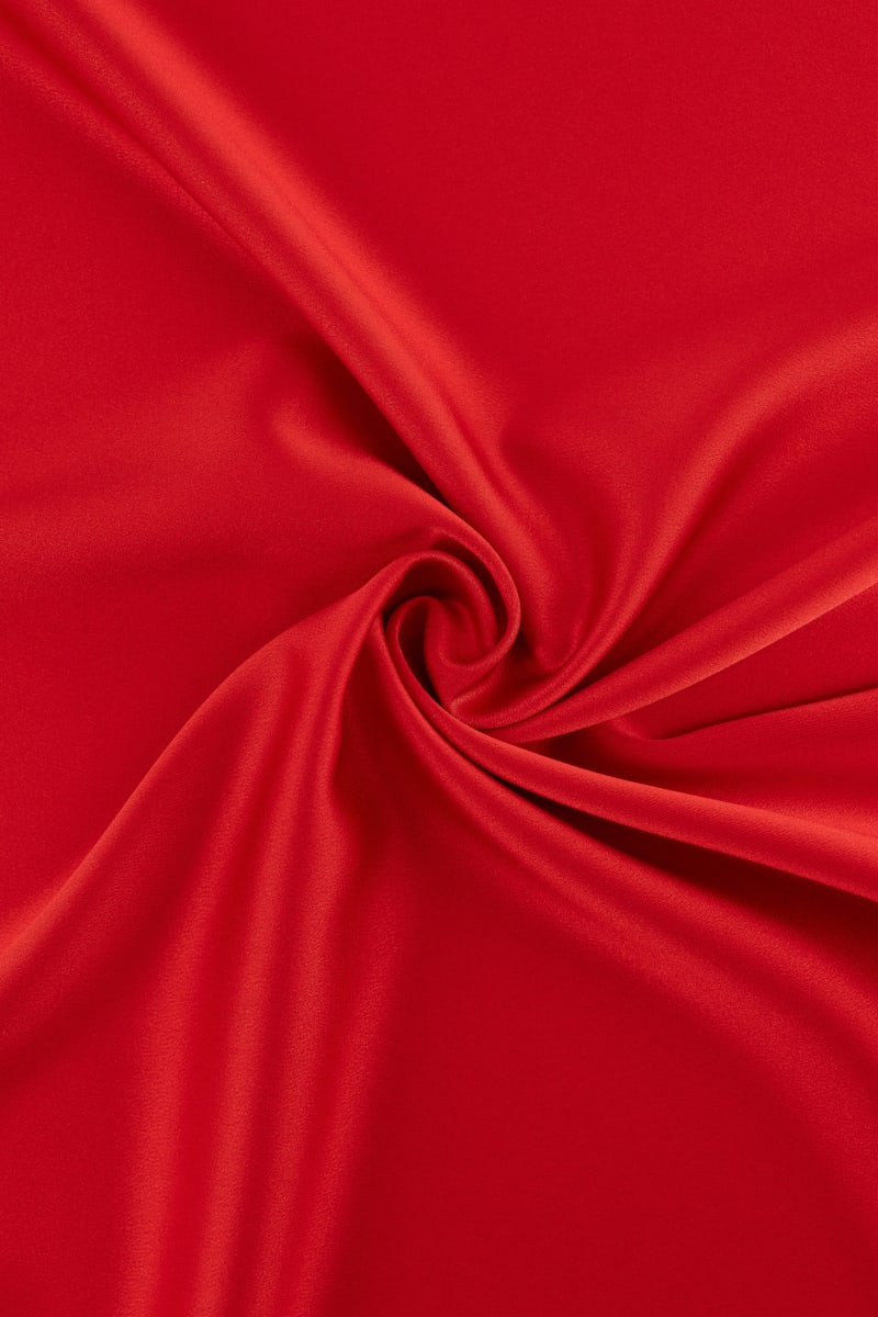 Crep saten licra liso color rojo