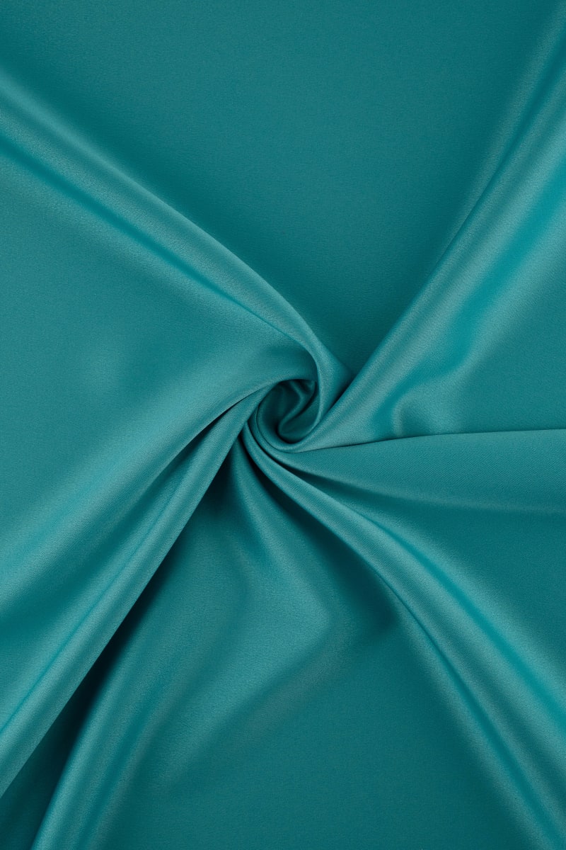 Crep saten licra liso color verde agua