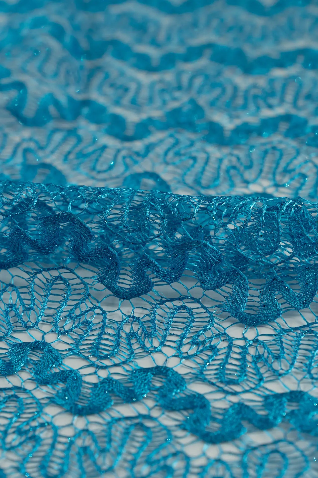 Renda ondulada turquesa