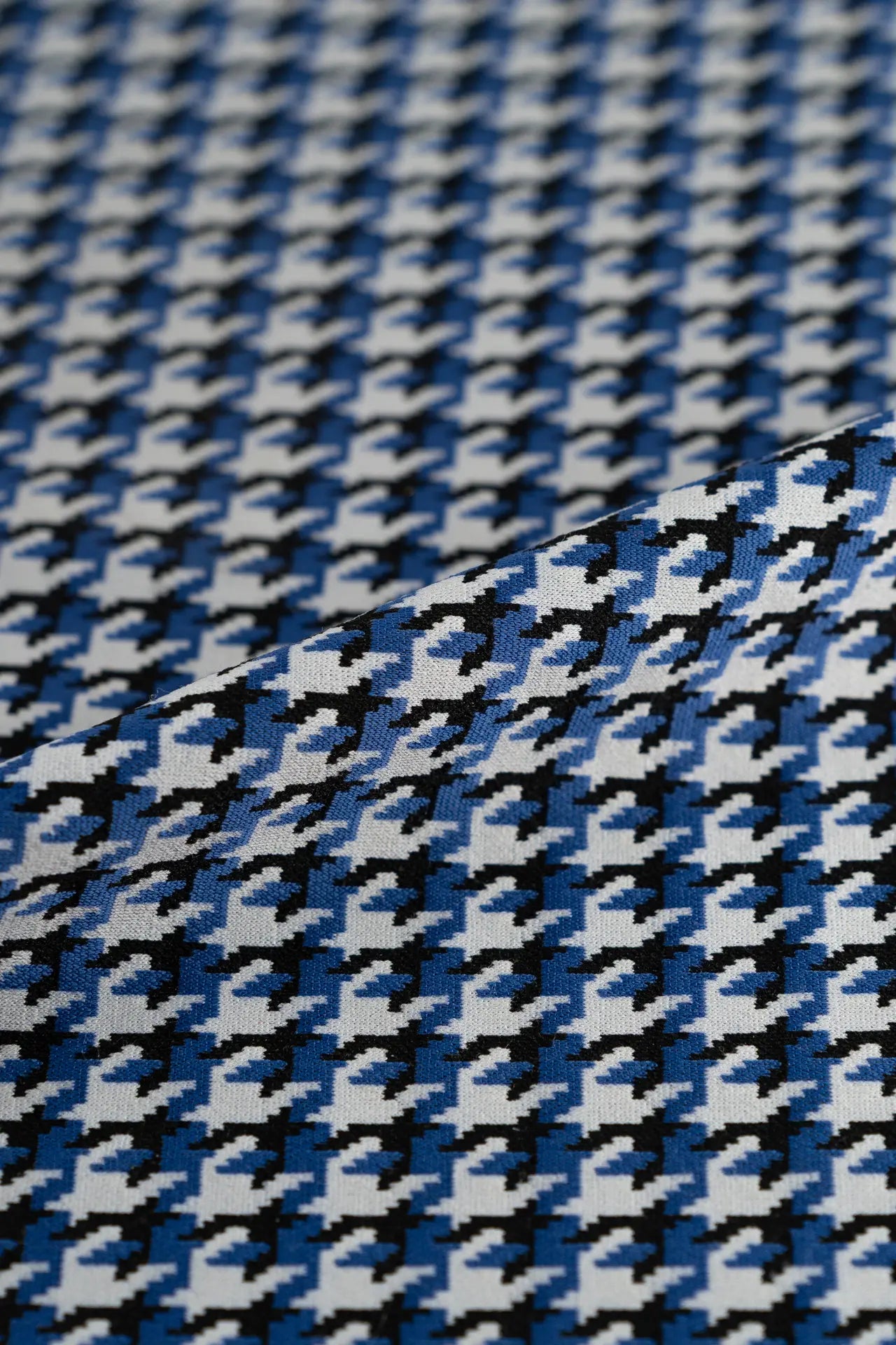 Ponto pied-de-poule azul