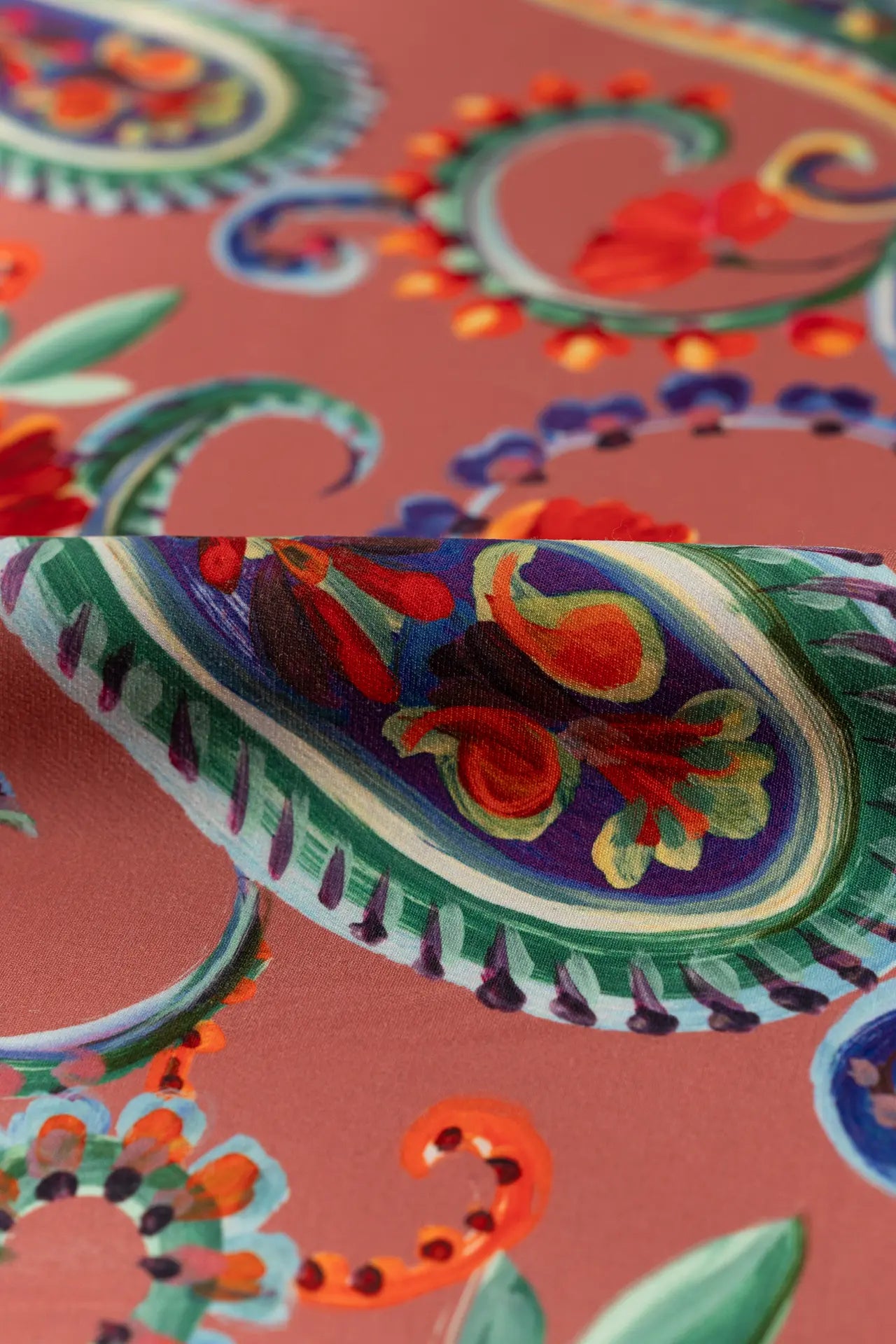 Estampa de caxemira bi-elástica