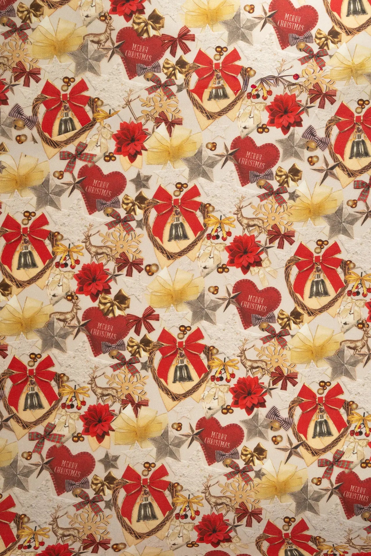 Tecido de Natal com decorações estampadas