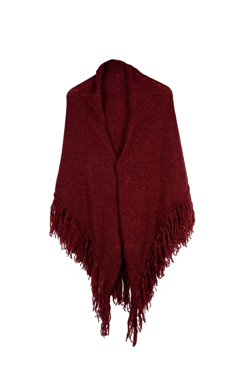 Toquilla malena color burdeos