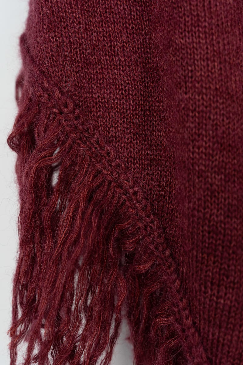 Toquilla malena color burdeos