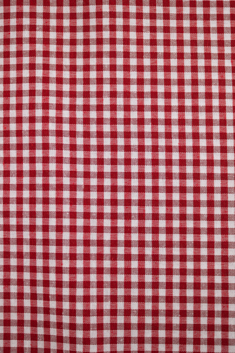 Vichy cuadros rojo para cortinas