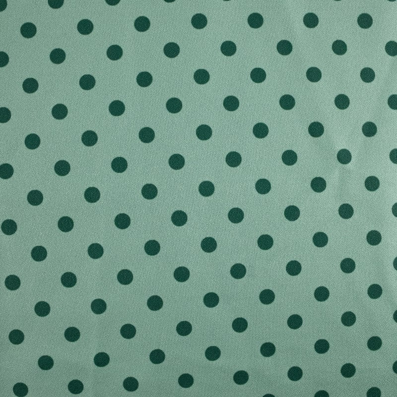 Crepe lunares pequeño verde seco