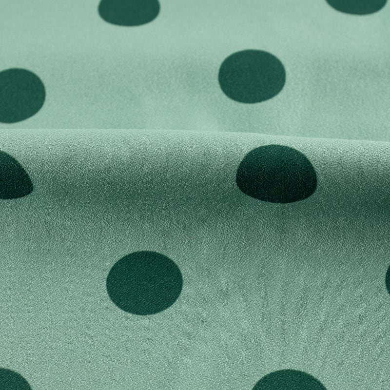 Crepe lunares grande verde seco
