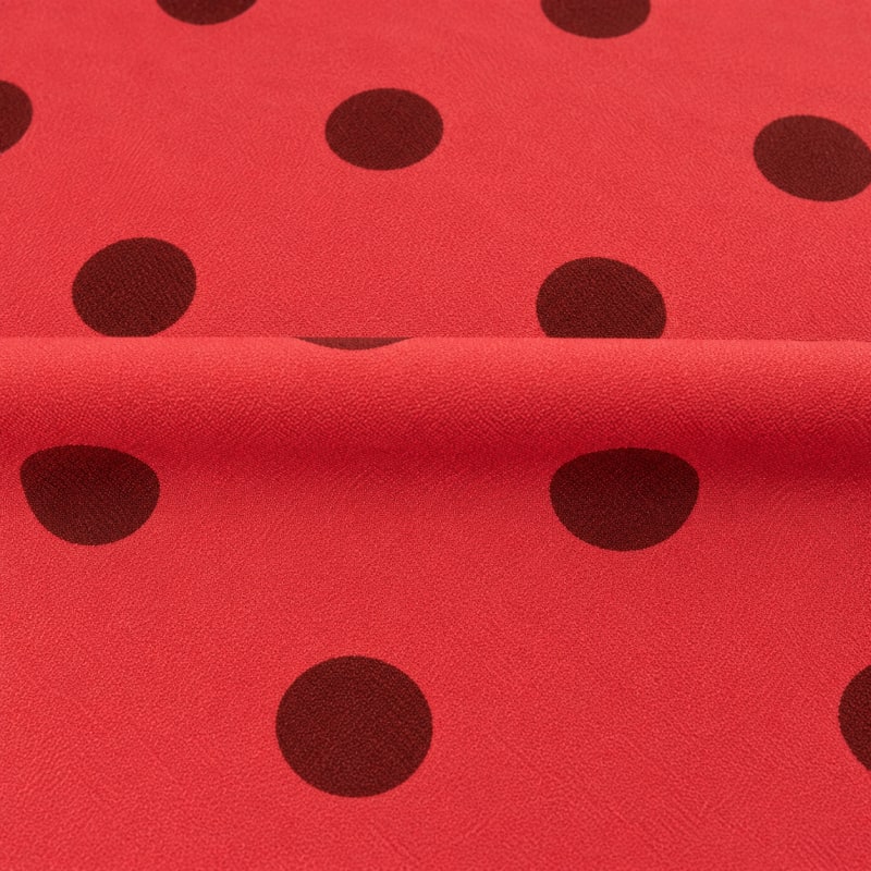 Crepe lunares grande rojo