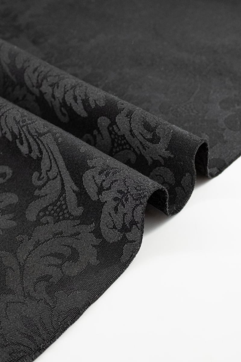 Damasco floral negro