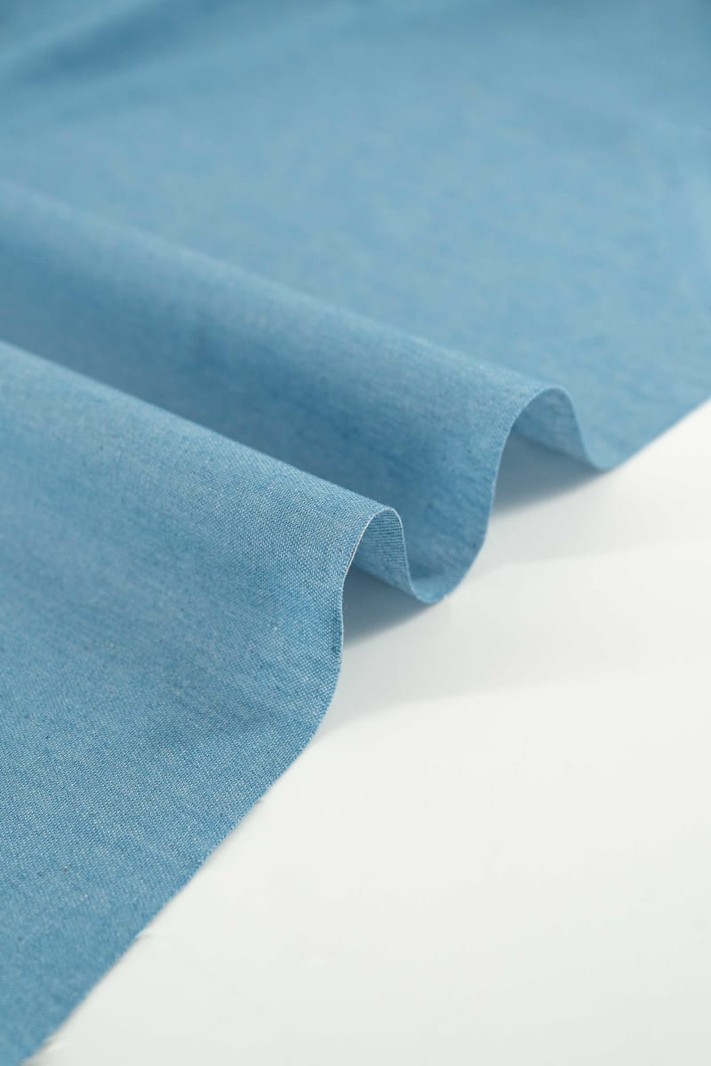 Denim/Vaquero liso azul medio