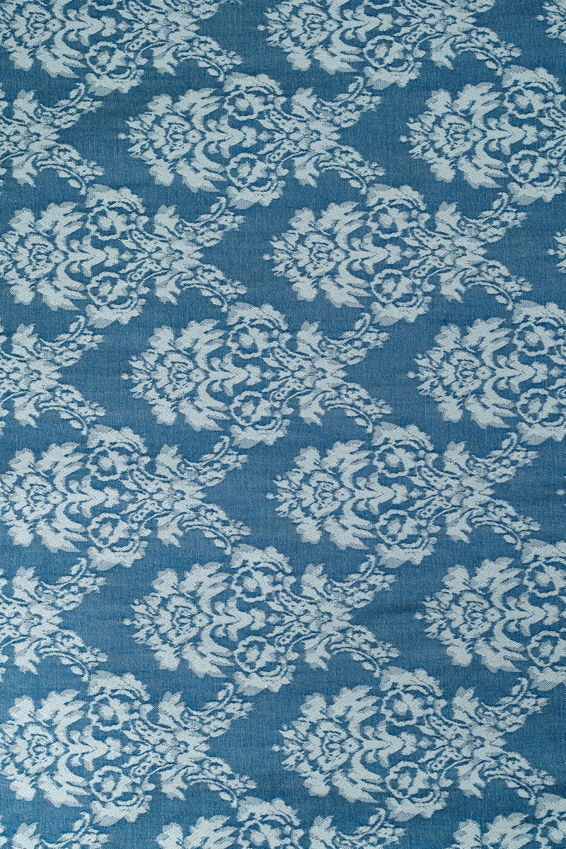 DENIM/VAQUERO floral adamascado azul medio