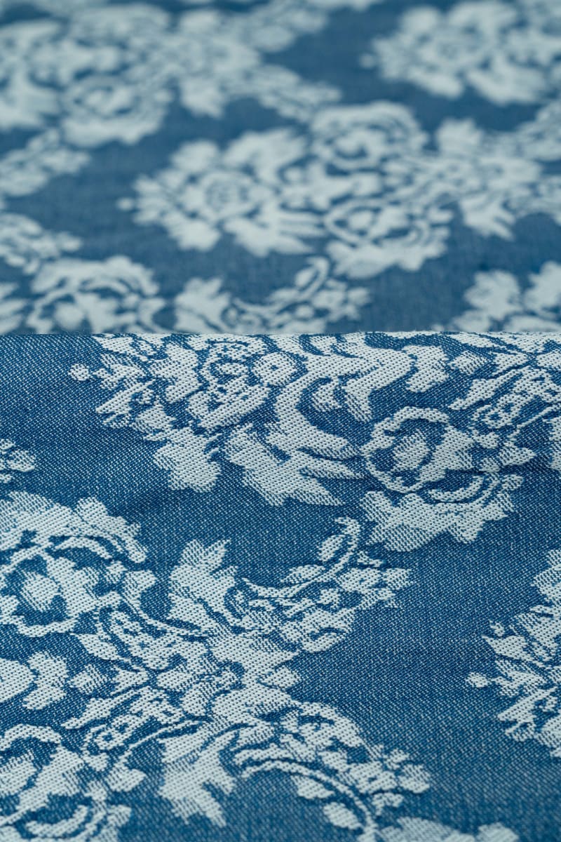DENIM/VAQUERO floral adamascado azul medio