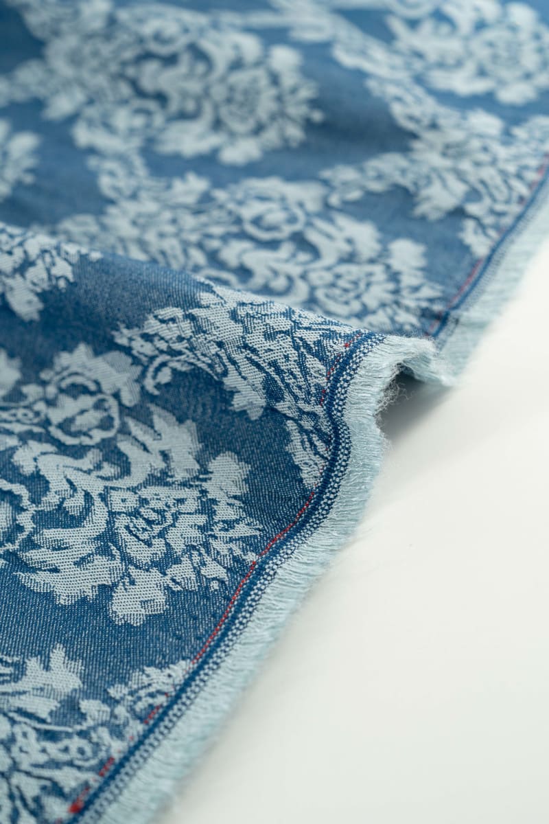 DENIM/VAQUERO floral adamascado azul medio
