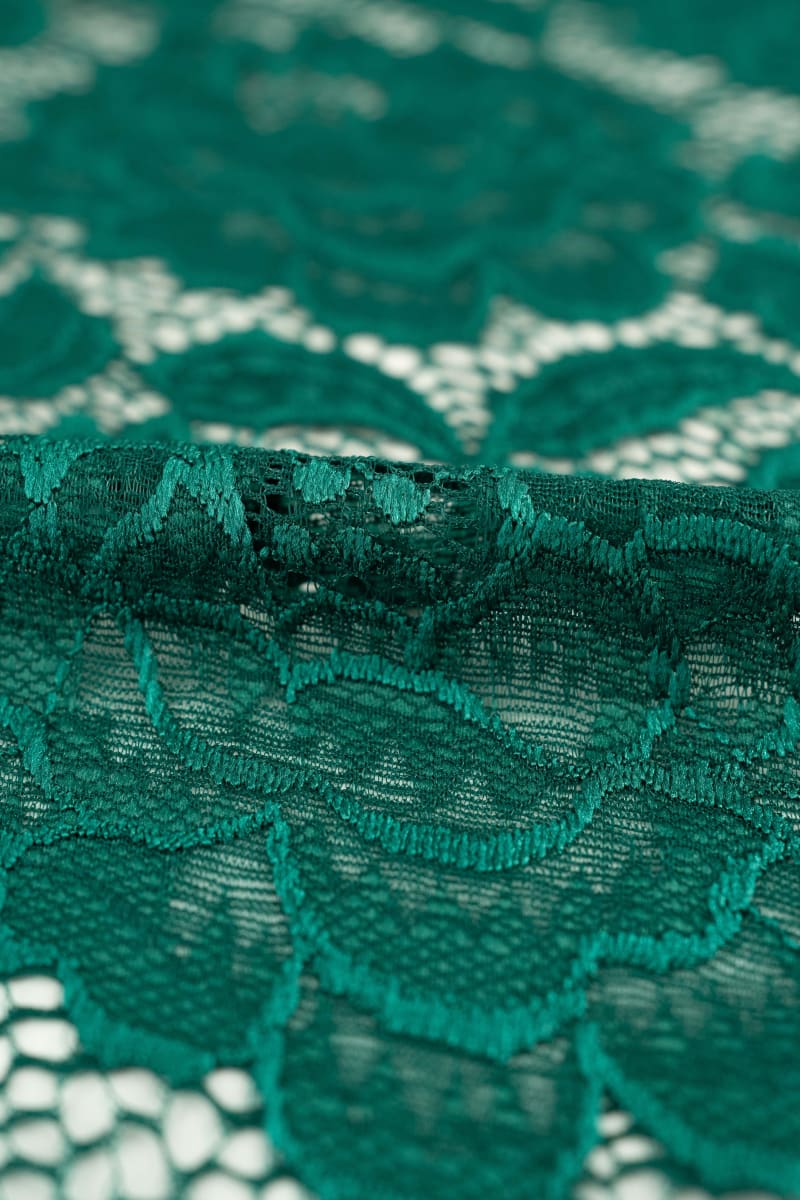 GUIPUR floral verde esmeralda