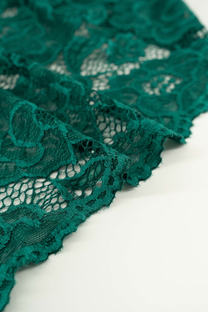 GUIPUR floral verde esmeralda