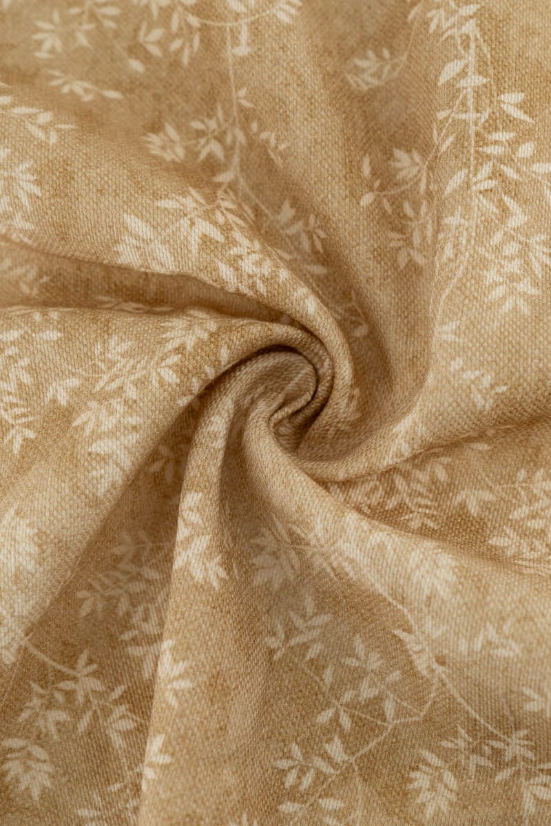 Loneta color marron estampado flores