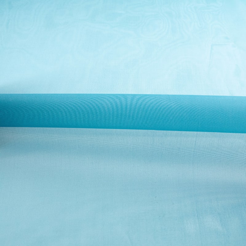 Organza liso azul océano
