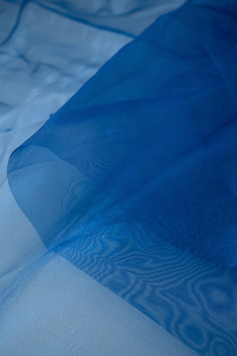 ORGANZA liso azul azulina