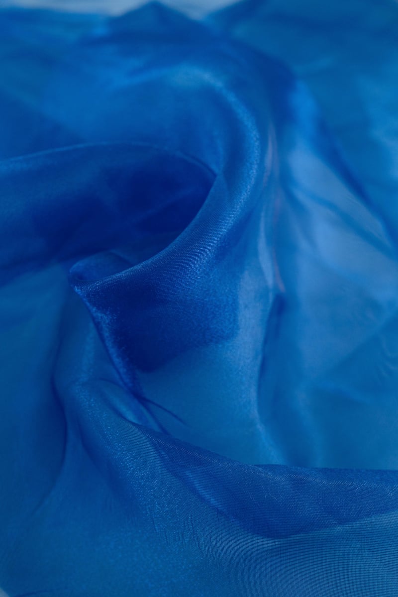 ORGANZA liso azul azulina