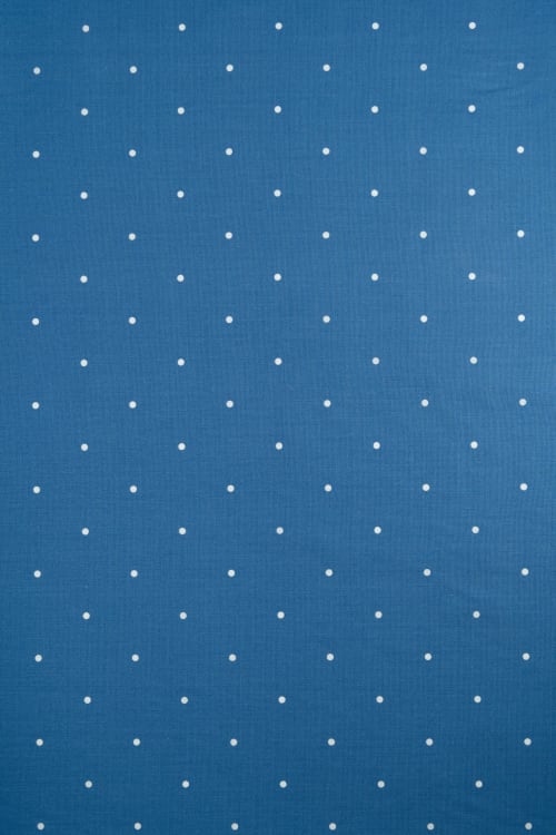 Popelin de lunares  de 5mm  color azul noche