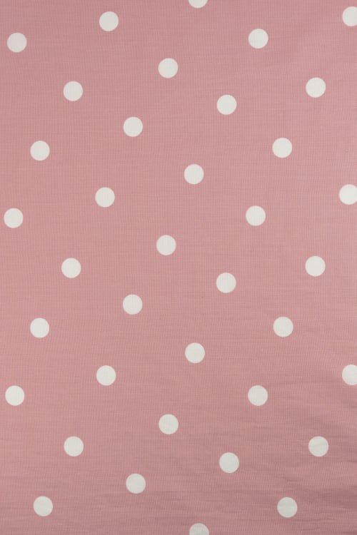 Popelin de lunares de 18mm color rosa maquillaje