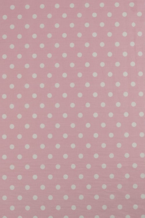 Popelin de lunares rosa con lunar blanco de 8mm