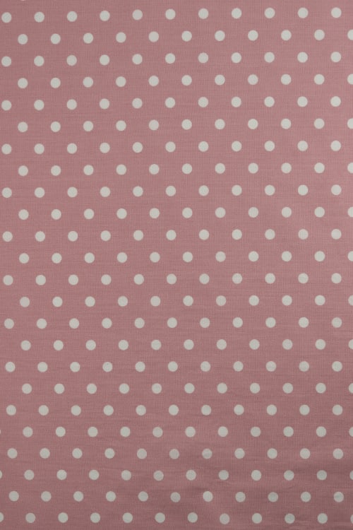 Popelin rosa maquillaje con lunar blanco de 8 mm