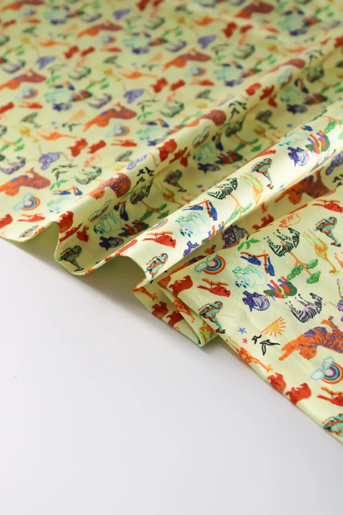 Popelin zoo  tender yellow