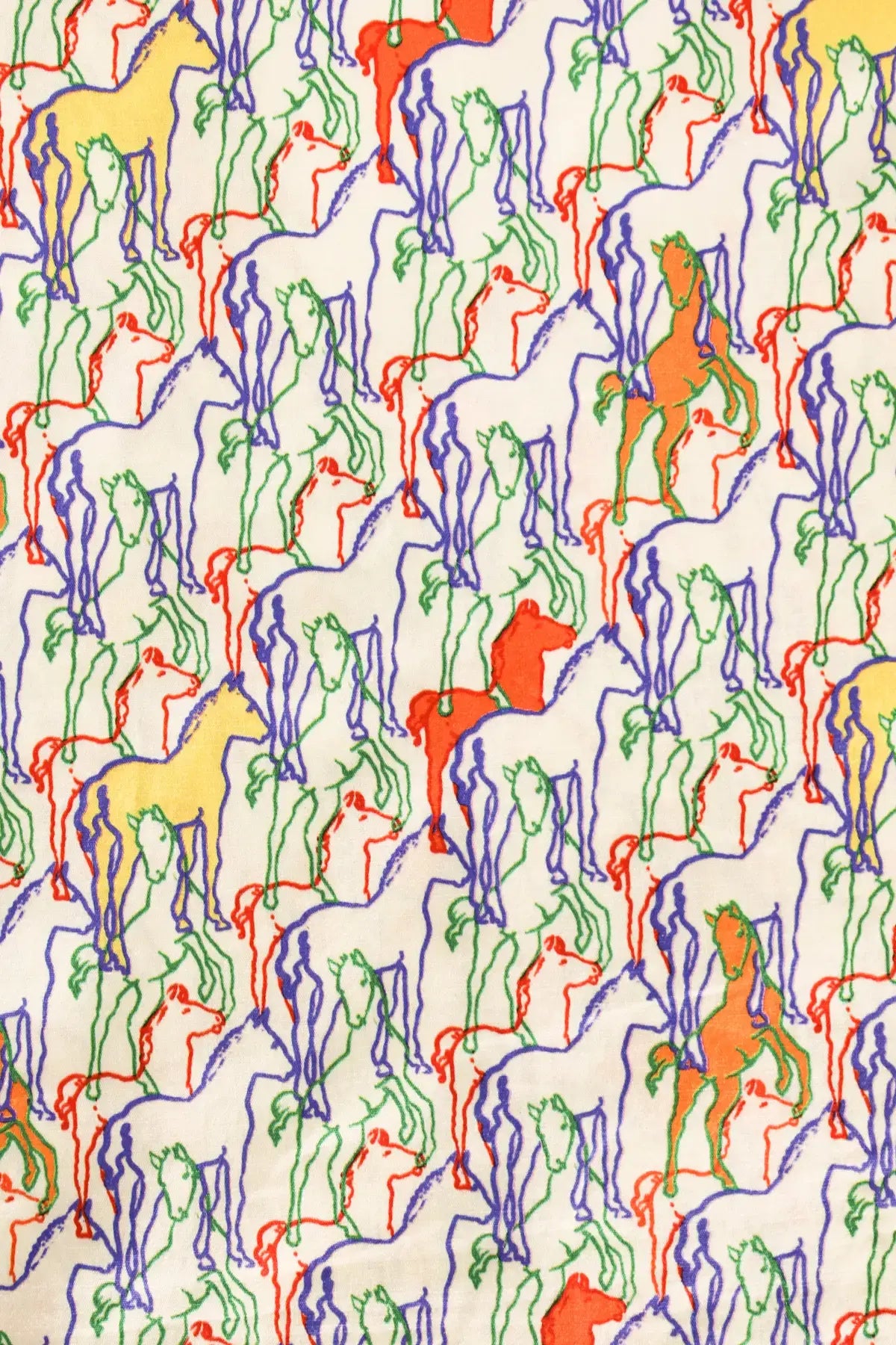 Popelin caballos  winter white