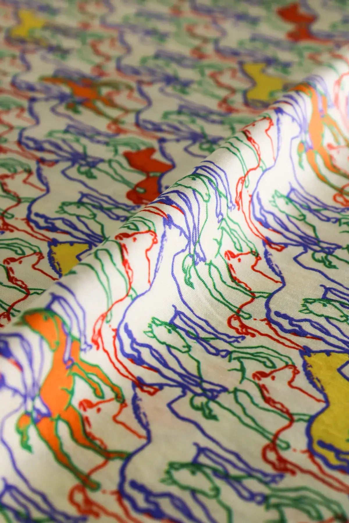 Popelin caballos  winter white