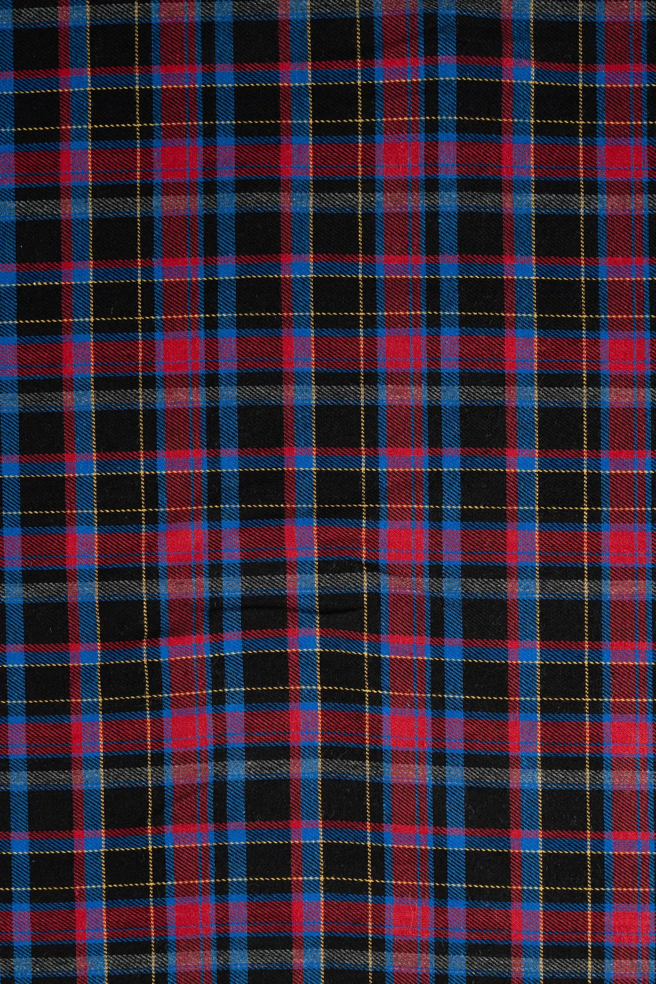 Algodão sarjado xadrez escocês