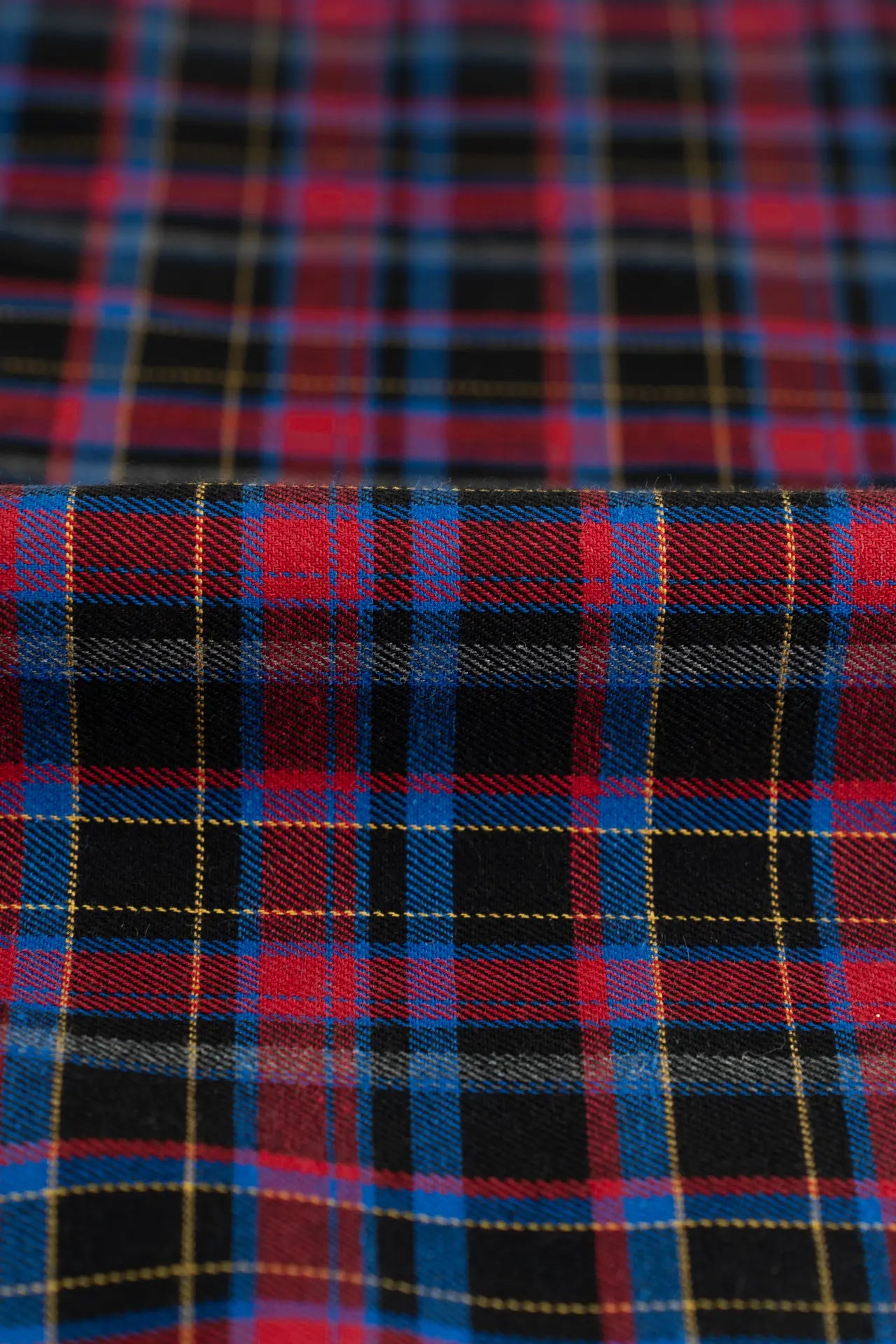 Algodão sarjado xadrez escocês