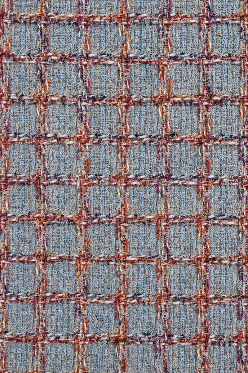 Chanel cuadros azul claro