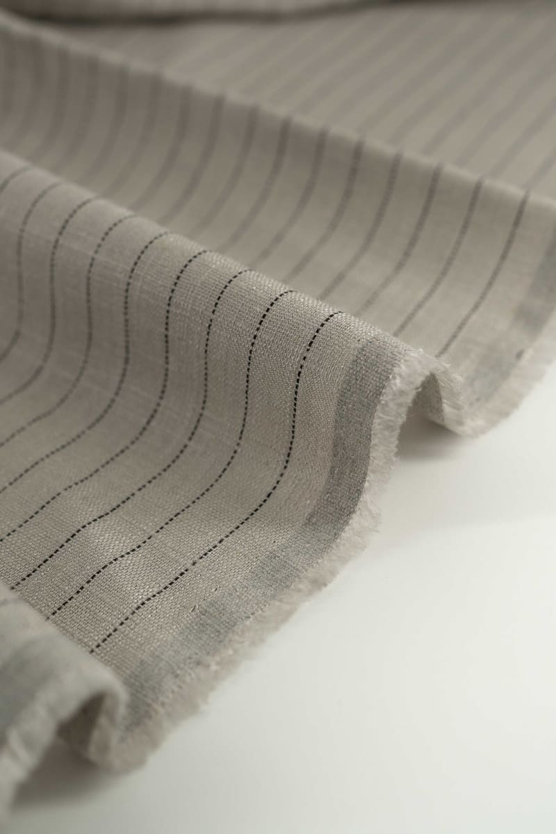 Viscosa rayas gris plateado