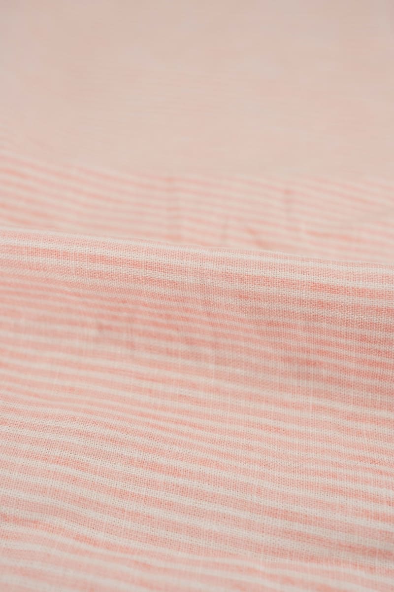 VISCOSA viscosa con lino rayas rosa pastel