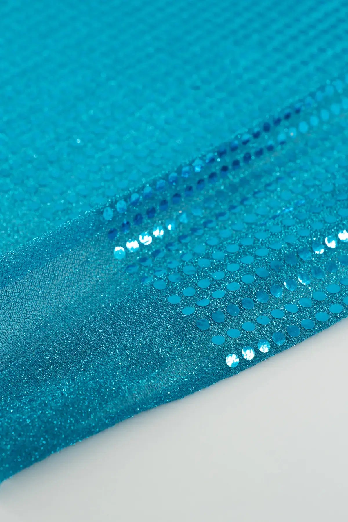 Lentejuela glitter drip scuba blue