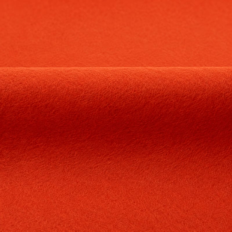 Fieltro liso rojo mandarina