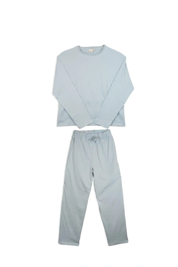 Pijama de senhora comprido de algodão - Jersey