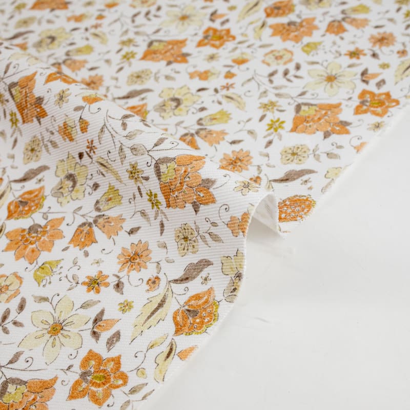 Viyela floral coral