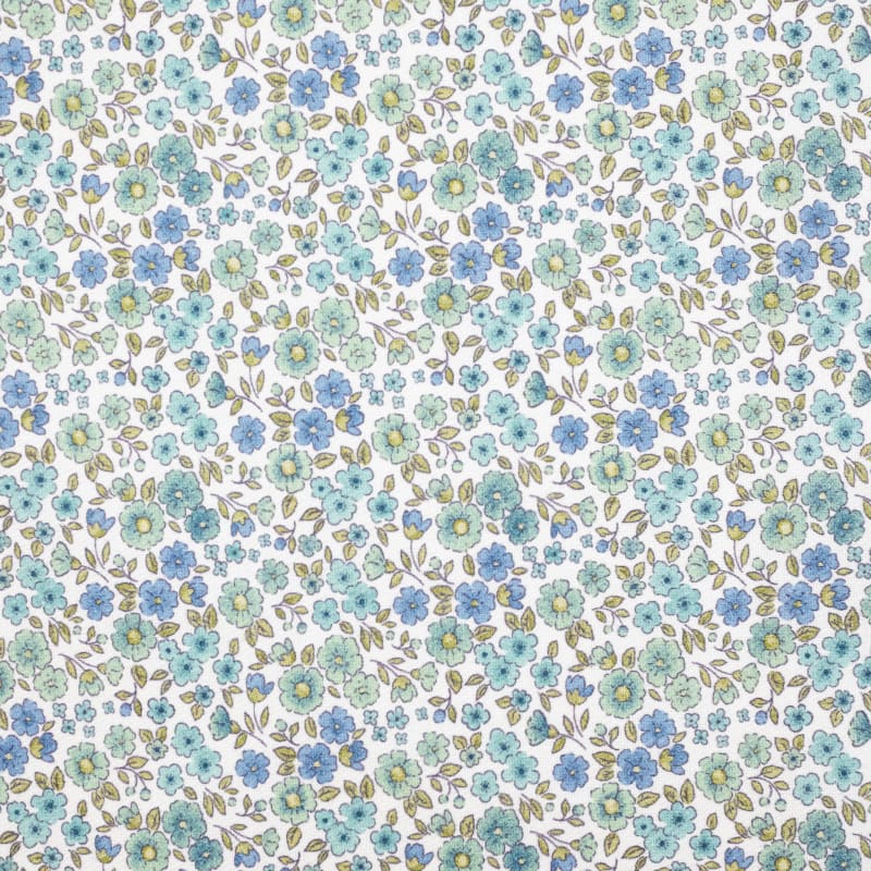 Viyela floral liberty verde agua