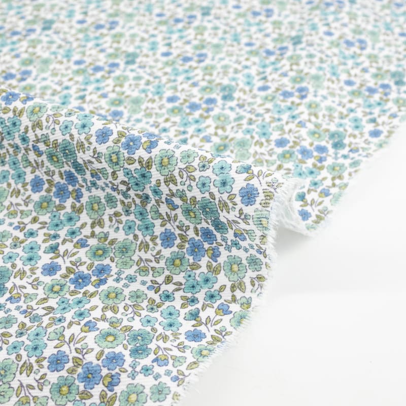 Viyela floral liberty verde agua