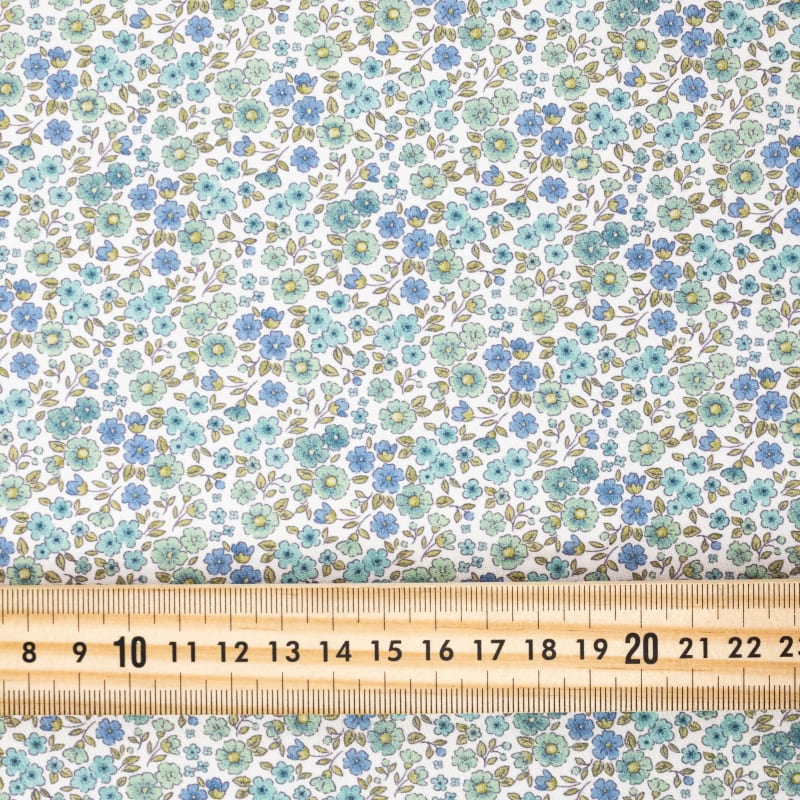 Viyela floral liberty verde agua