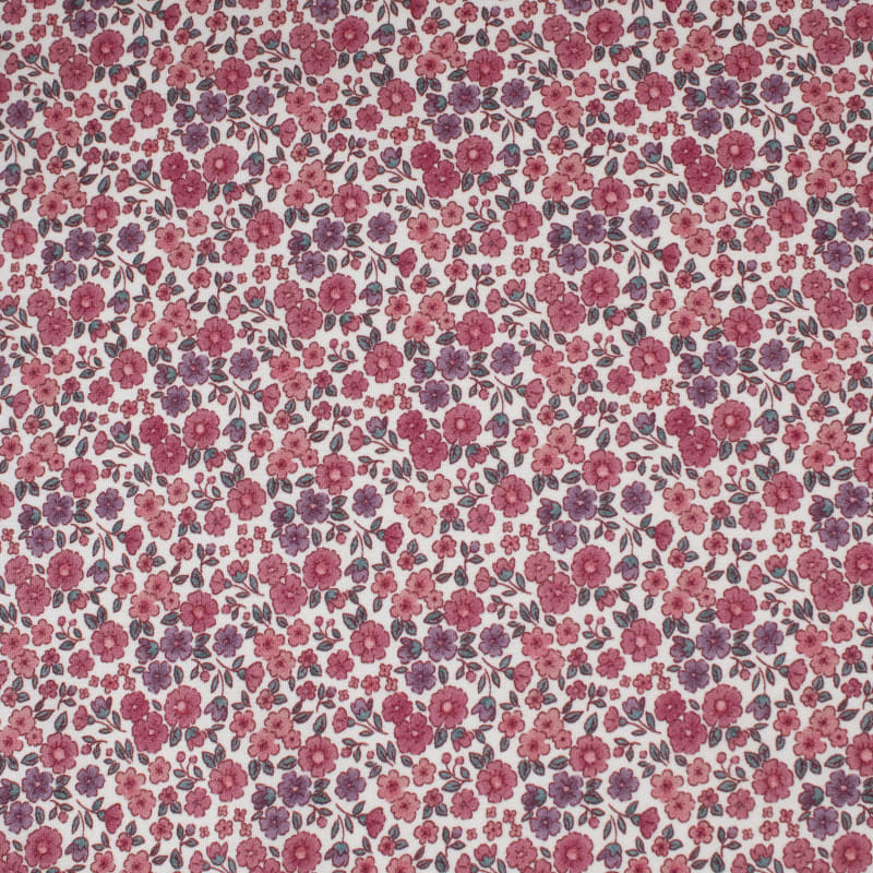 Viyela floral liberty rosa maquillaje