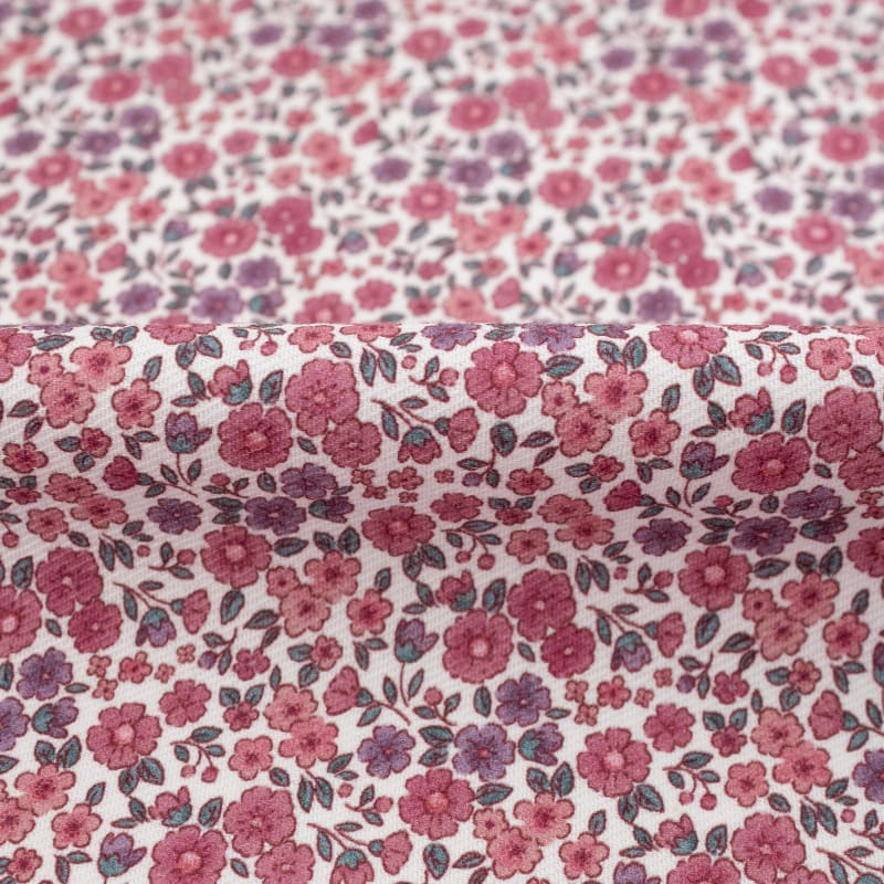 Viyela floral liberty rosa maquillaje