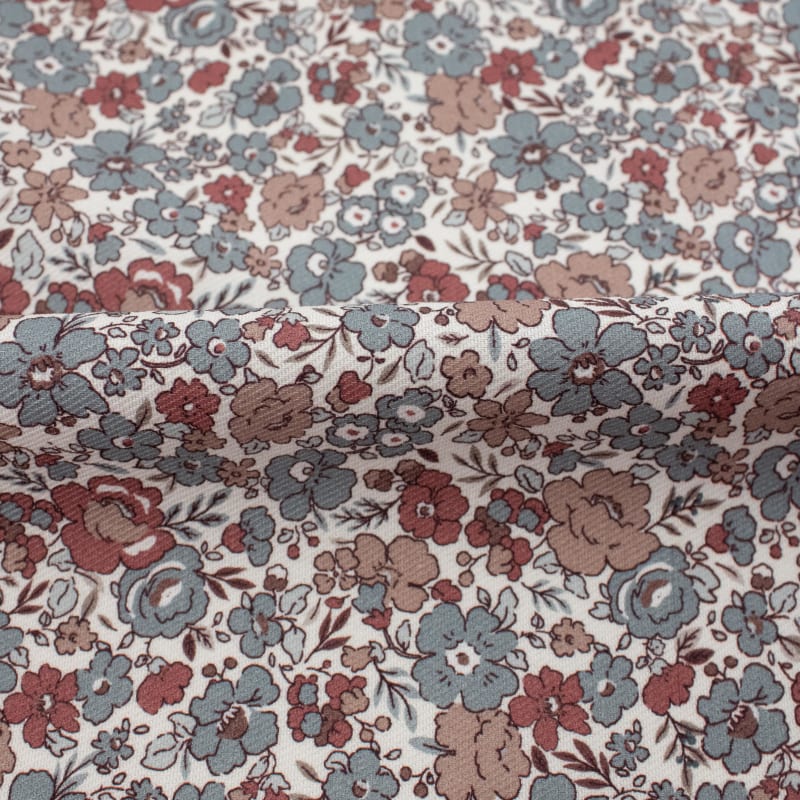 Viyela floral liberty azul grisáceo