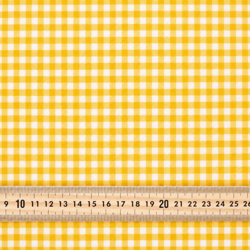 Vichy cuadros amarillo intenso