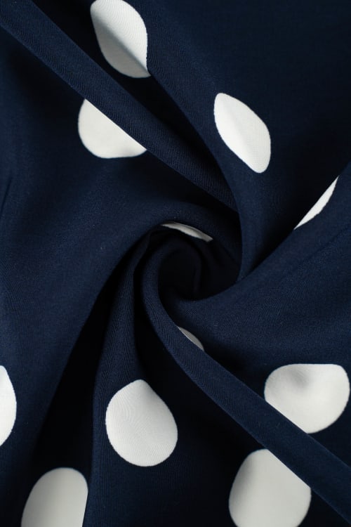 Koshibo color azul con lunar blanco de 25mm