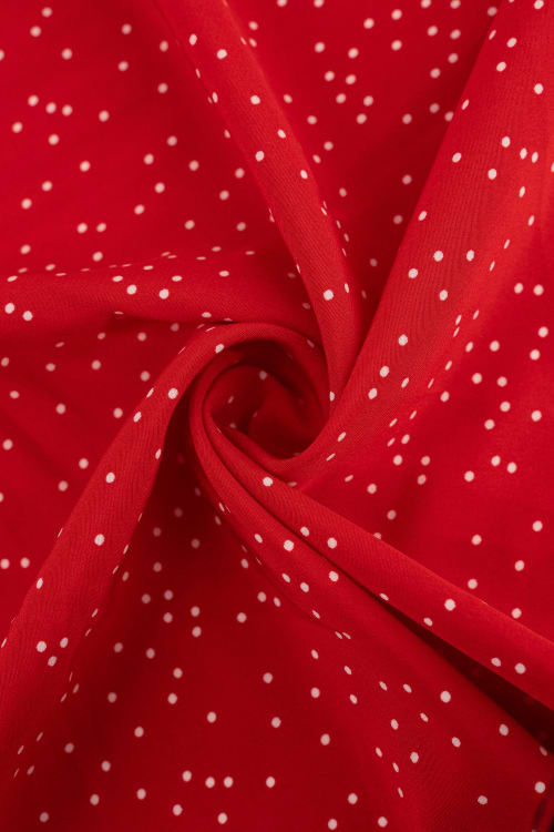 Koshibo color rojo con lunar blanco de 2mm